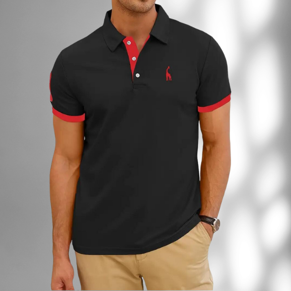 Harrison™ - Slim-fit Brodert Stripet Poloskjorte