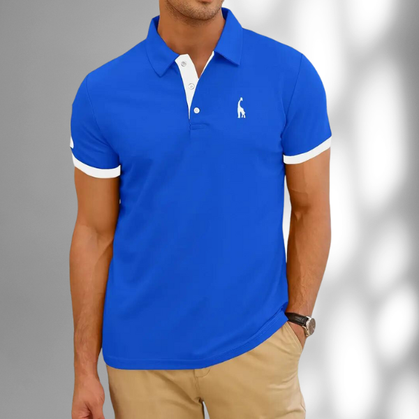 Harrison™ - Slim-fit Brodert Stripet Poloskjorte