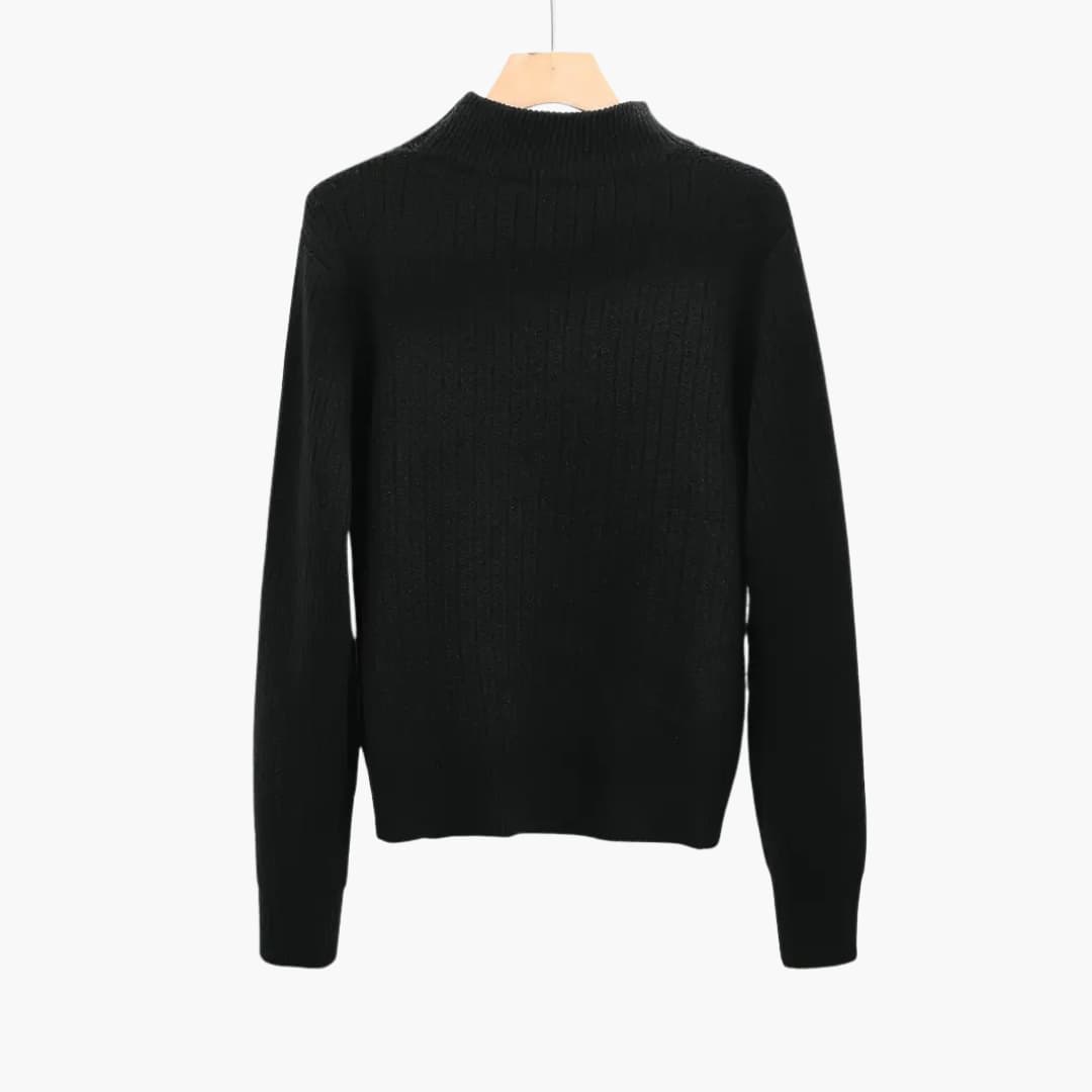 Francesca - Cozy sweater with mocha collar for women
