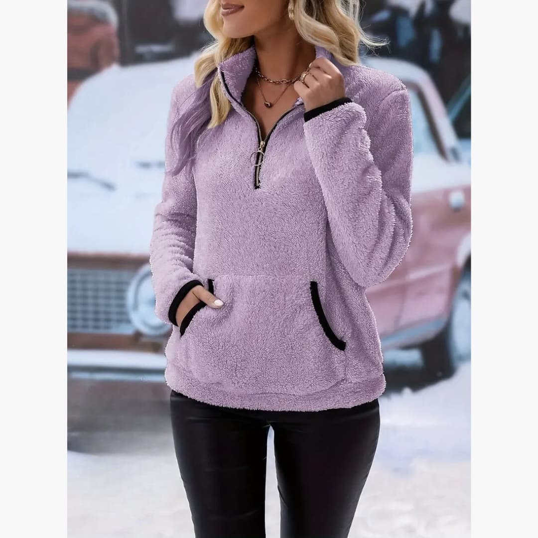 Hannah - Stylish zip sweater for women