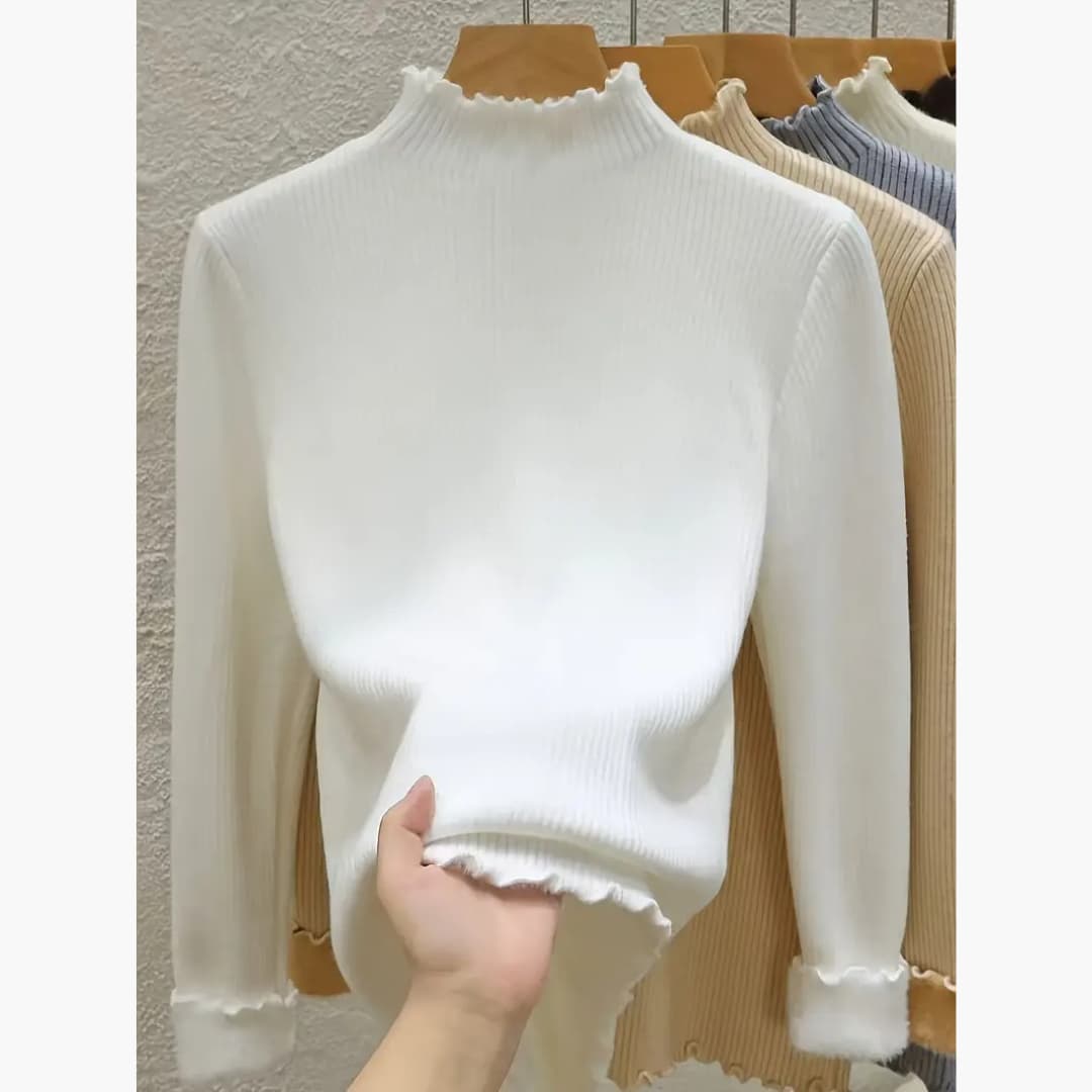 Diana - Stylish sweater with mock neck for women