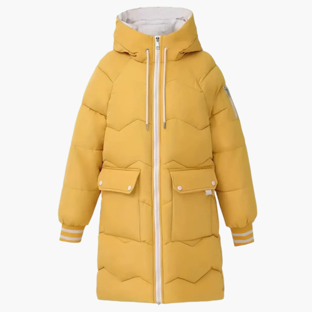 Pauline - Warm puffer jacket with hood for women