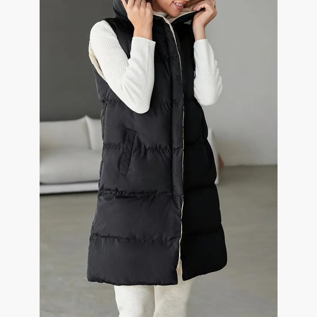 Ursula - Elegant quilted vest with zipper for women