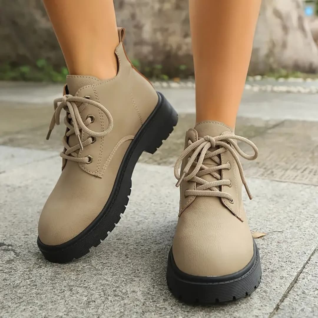 Josephine - All-Season Combat Boots with Lacing for Women