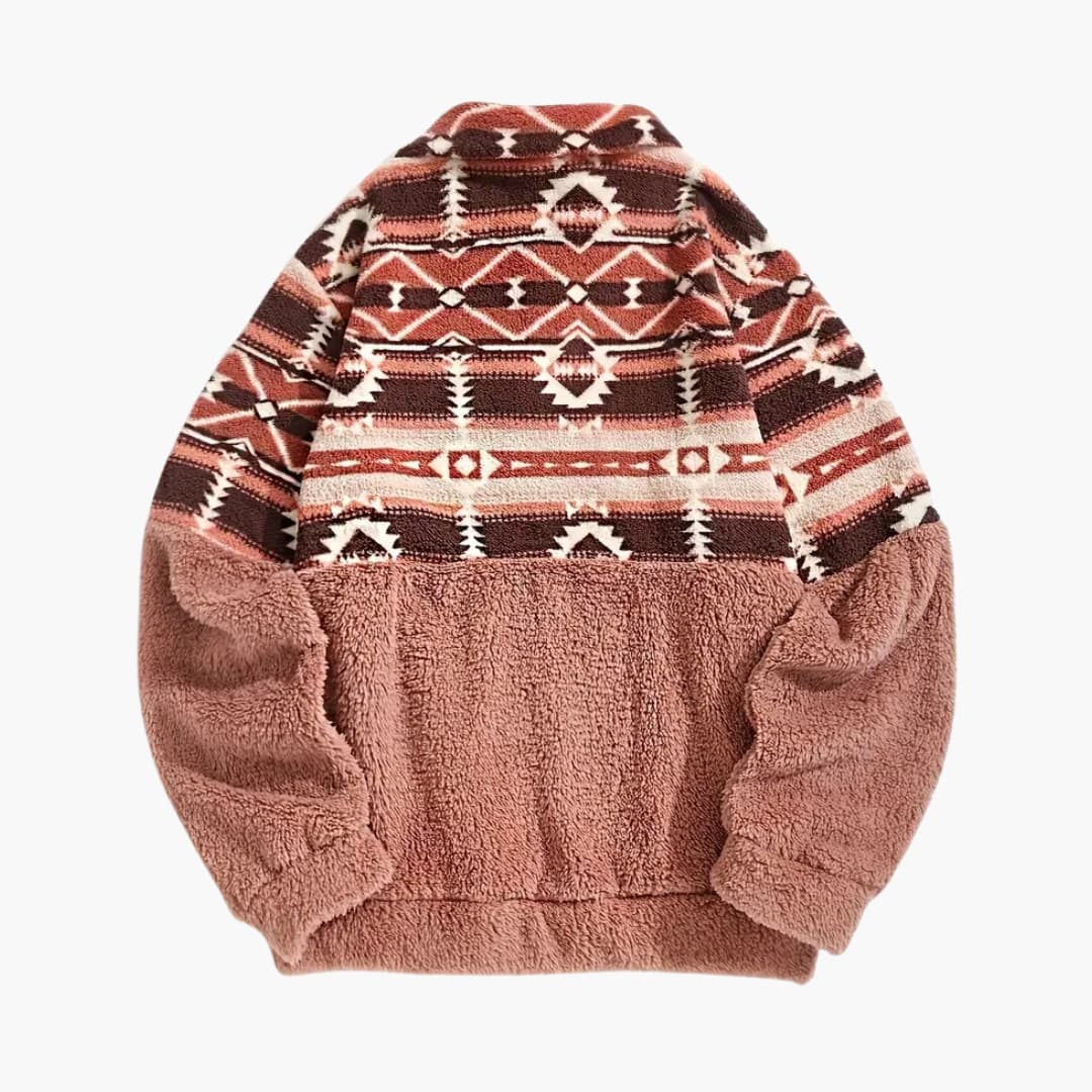 Elise - Stylish winter sweater with half zipper for women