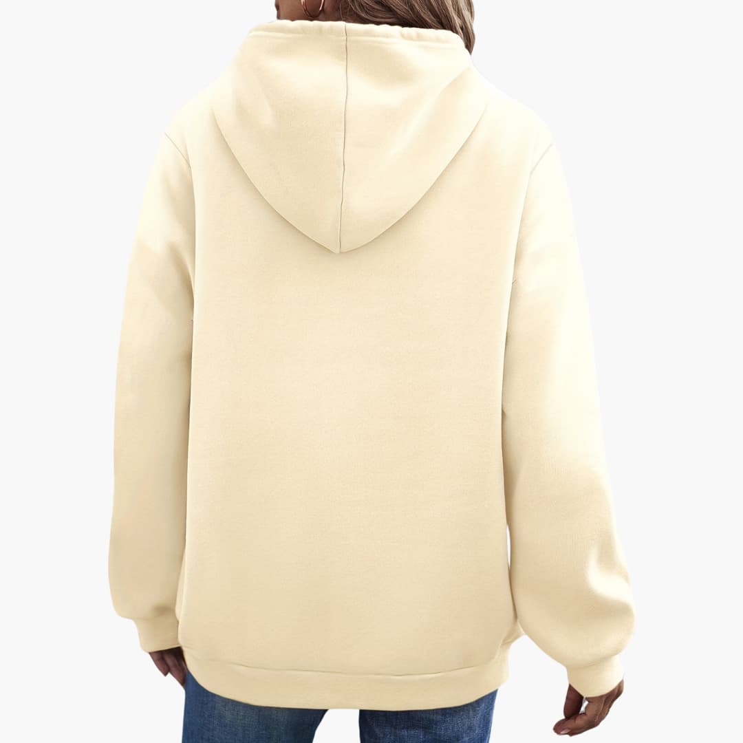 Caroline - Stylish Smile Graphic Hoodie for women