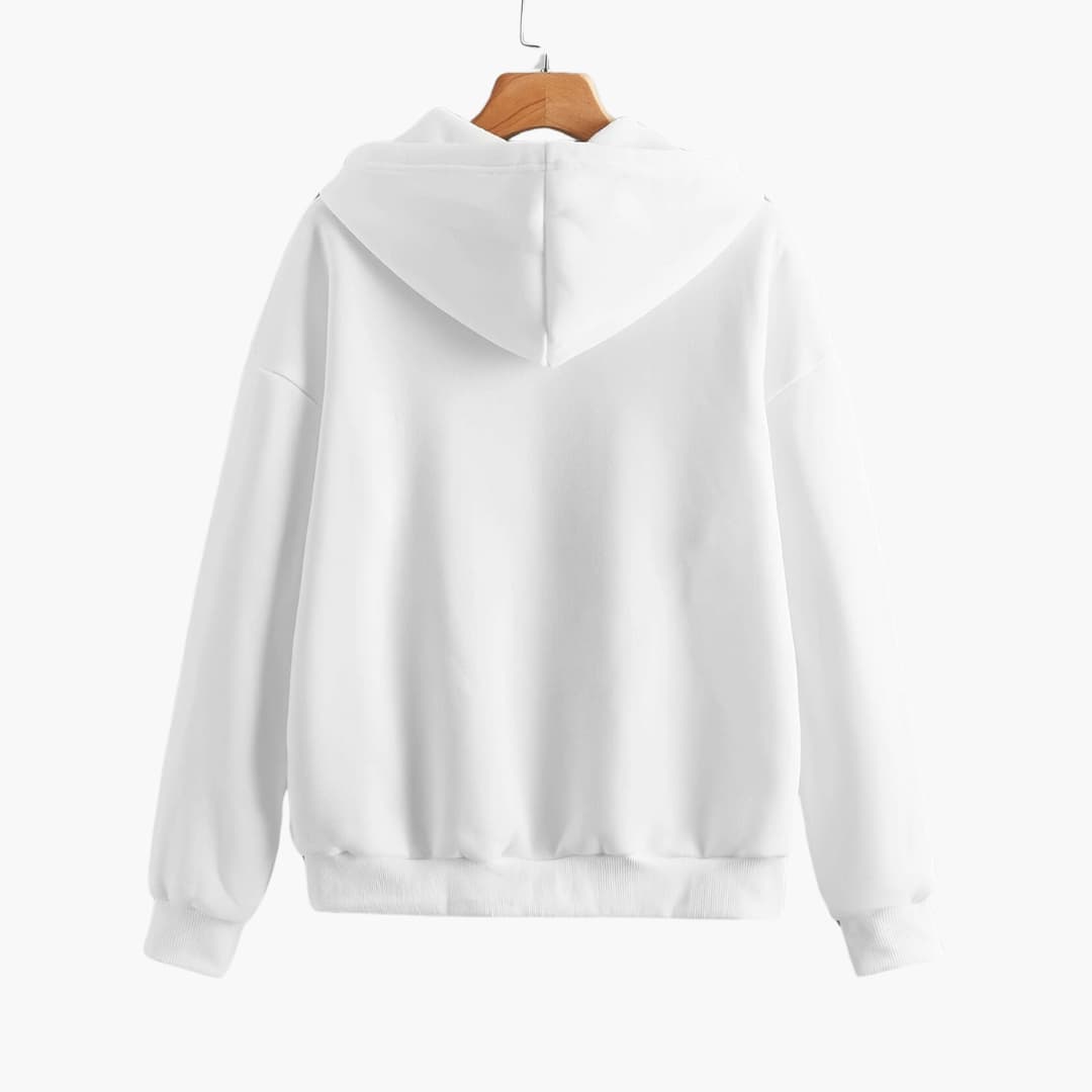 Cecile - Colored hoodie with zipper for women