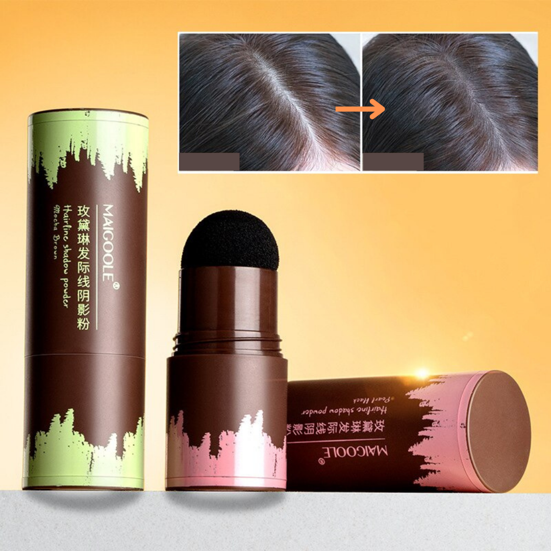 Kompakt 3-i-1 hårpudder svamp for å gi håret fylde, lett å påføre