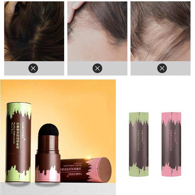 Detaljebilde av den myke applikatorsvampen for hårkontur og volum