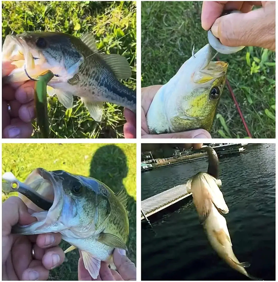 Fiskesluker: 3-pakning bioniske myke agn, perfekt for utendørs fiske.