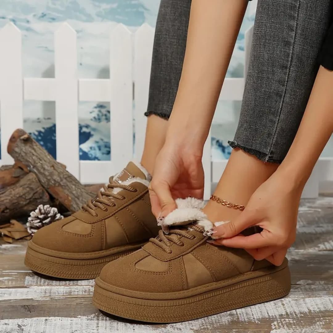 Ruby - Warm flannel running shoes for women