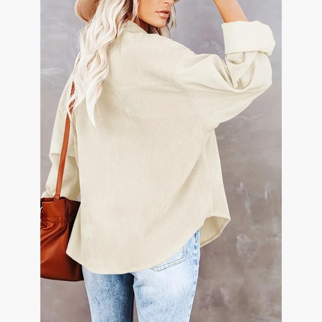 Nadine - Stylish long-sleeved corduroy shirt for women