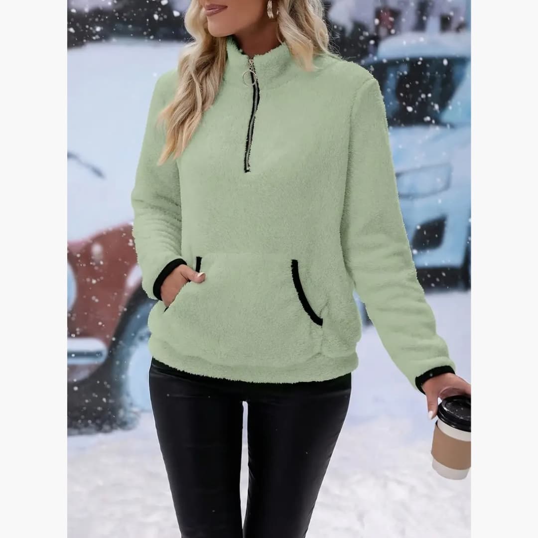 Hannah - Stylish zip sweater for women