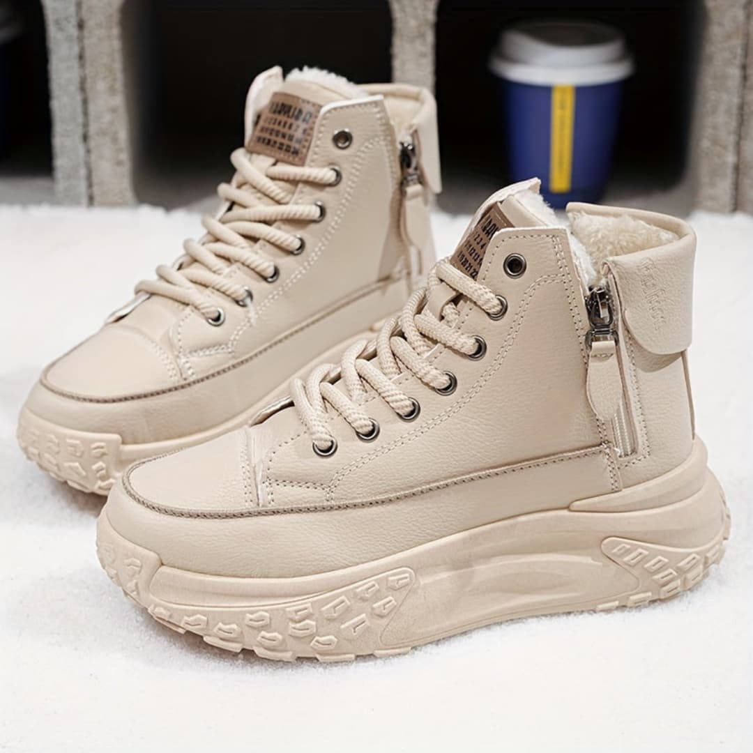 Winter Platform Boots for Women - Warm and Stylish for Outdoor Use