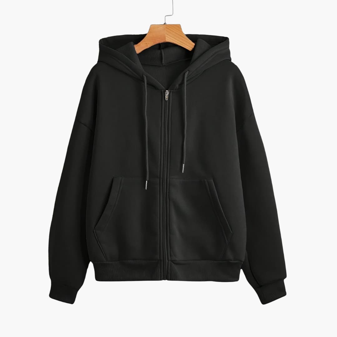 Cecile - Colored hoodie with zipper for women