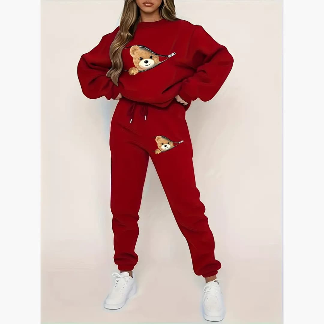 Elizabeth - Cozy geometric patterned teddy sweater for women