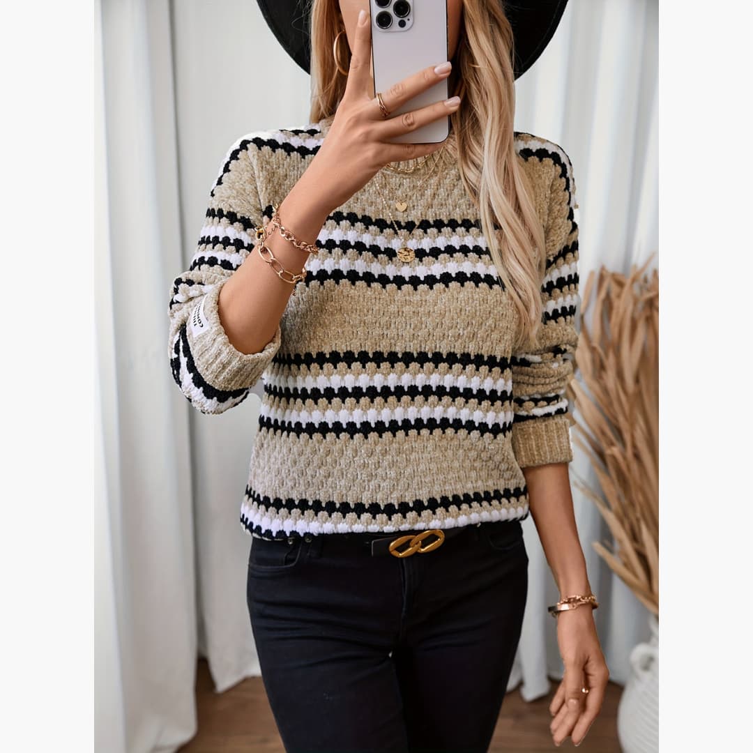 White - Cozy winter sweater for women