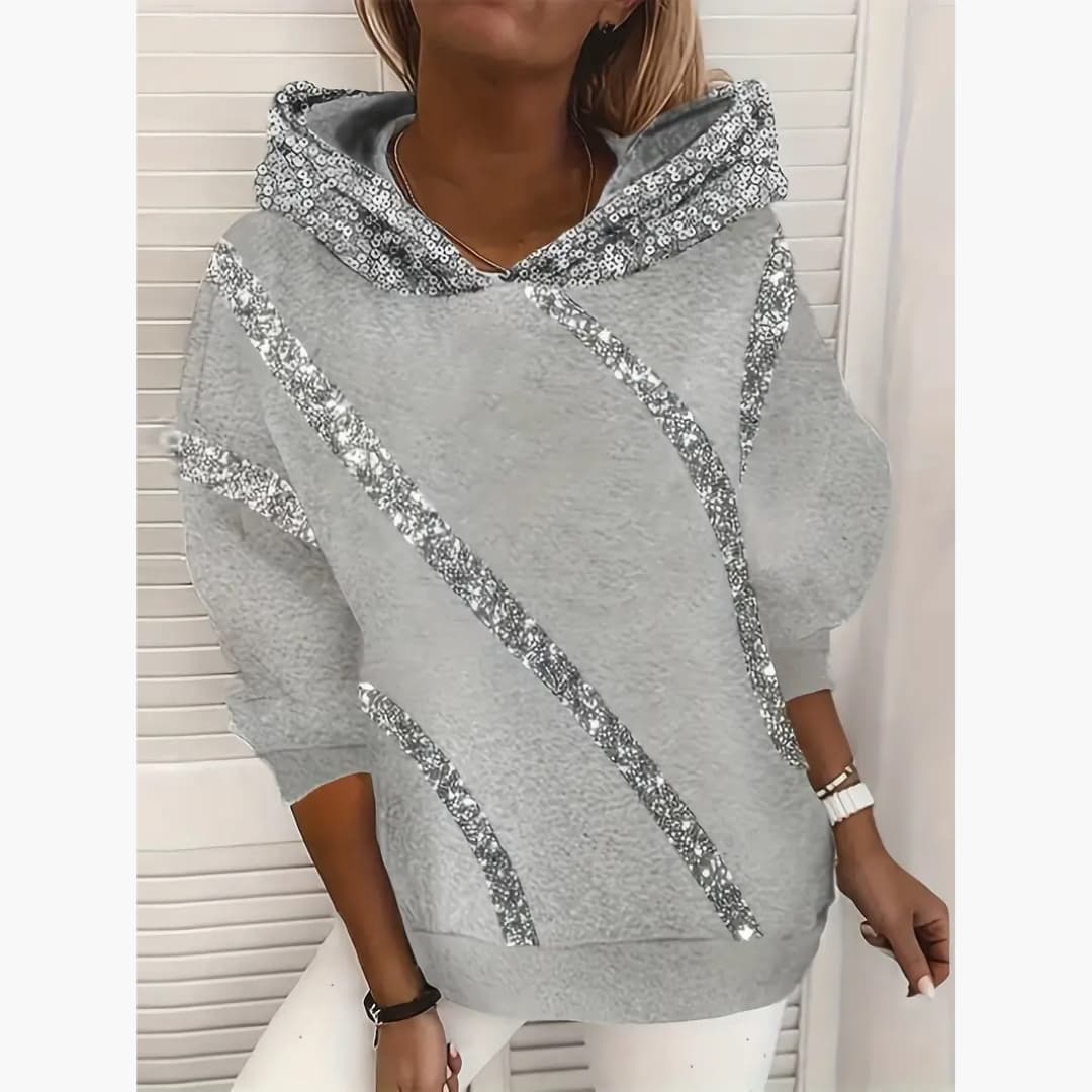 Daniella - Stylish hoodie with hood in plus size for women