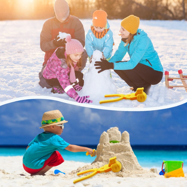 Snøballformklemmer kan også brukes som sandleker på stranden, allsidig verktøy for barnas lek.