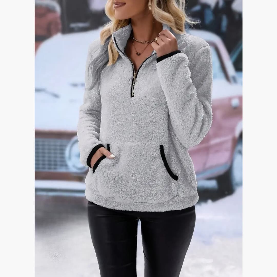 Hannah - Stylish zip sweater for women
