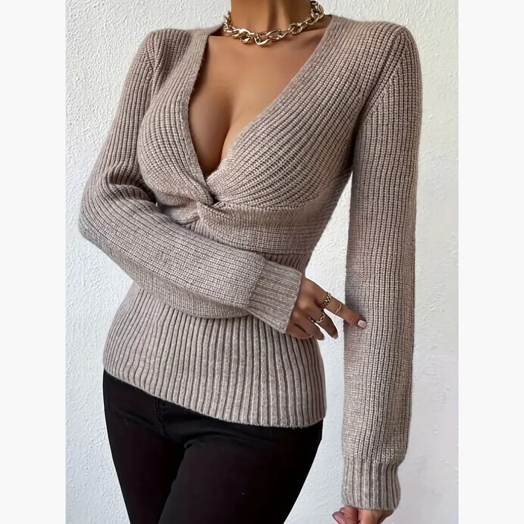 Gisela - Trendy cropped sweater for women