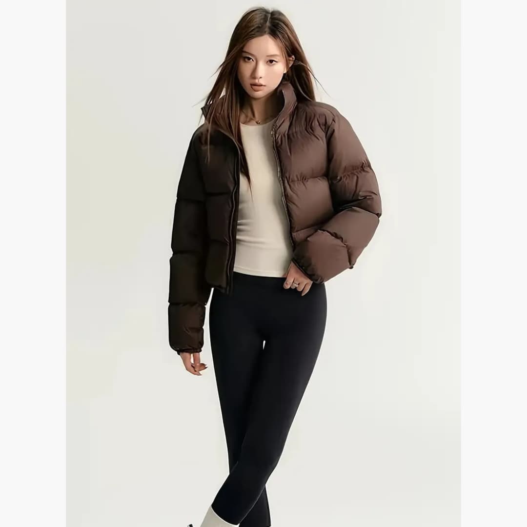 Ulrike - Stylish winter jacket with puffers for women