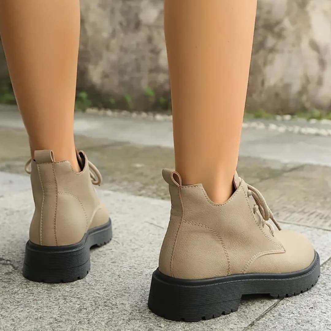 Josephine - All-Season Combat Boots with Lacing for Women