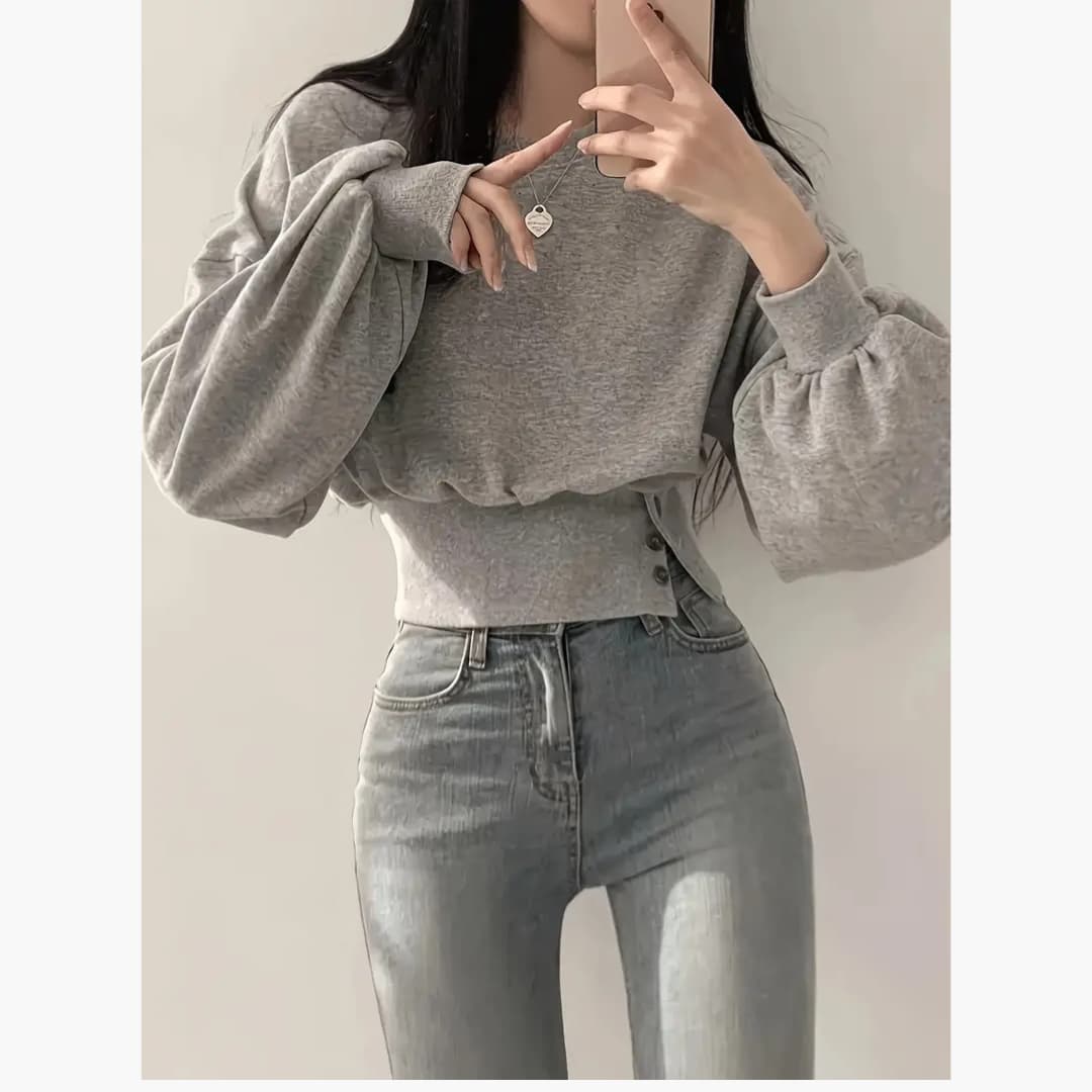 Georgina - Trendy cropped sweater for women
