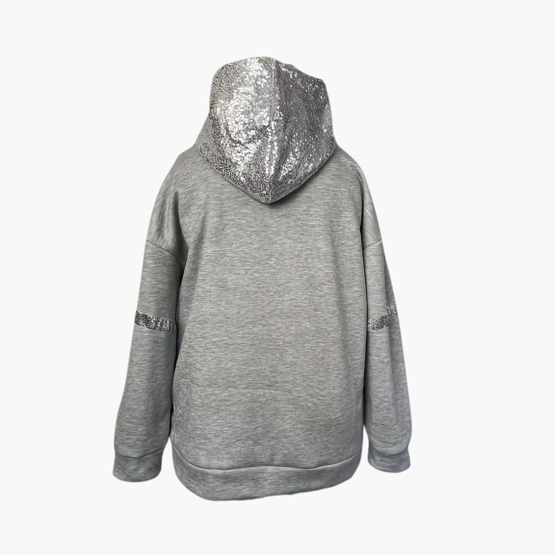 Daniella - Stylish hoodie with hood in plus size for women