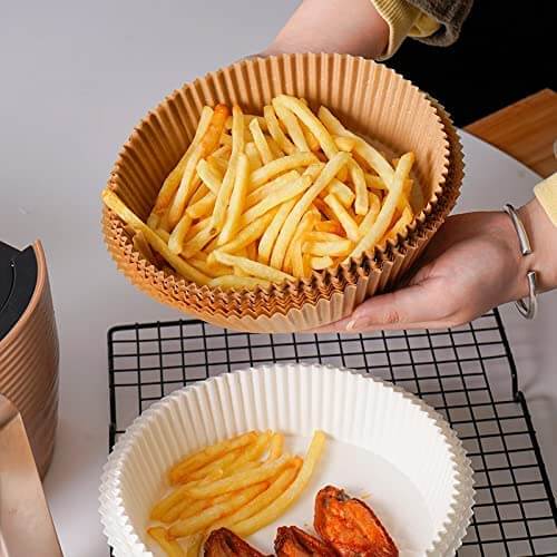 50 stk. airfryer engangsfôr i bakepapirstil, supert for sunn og ren matlaging hjemme