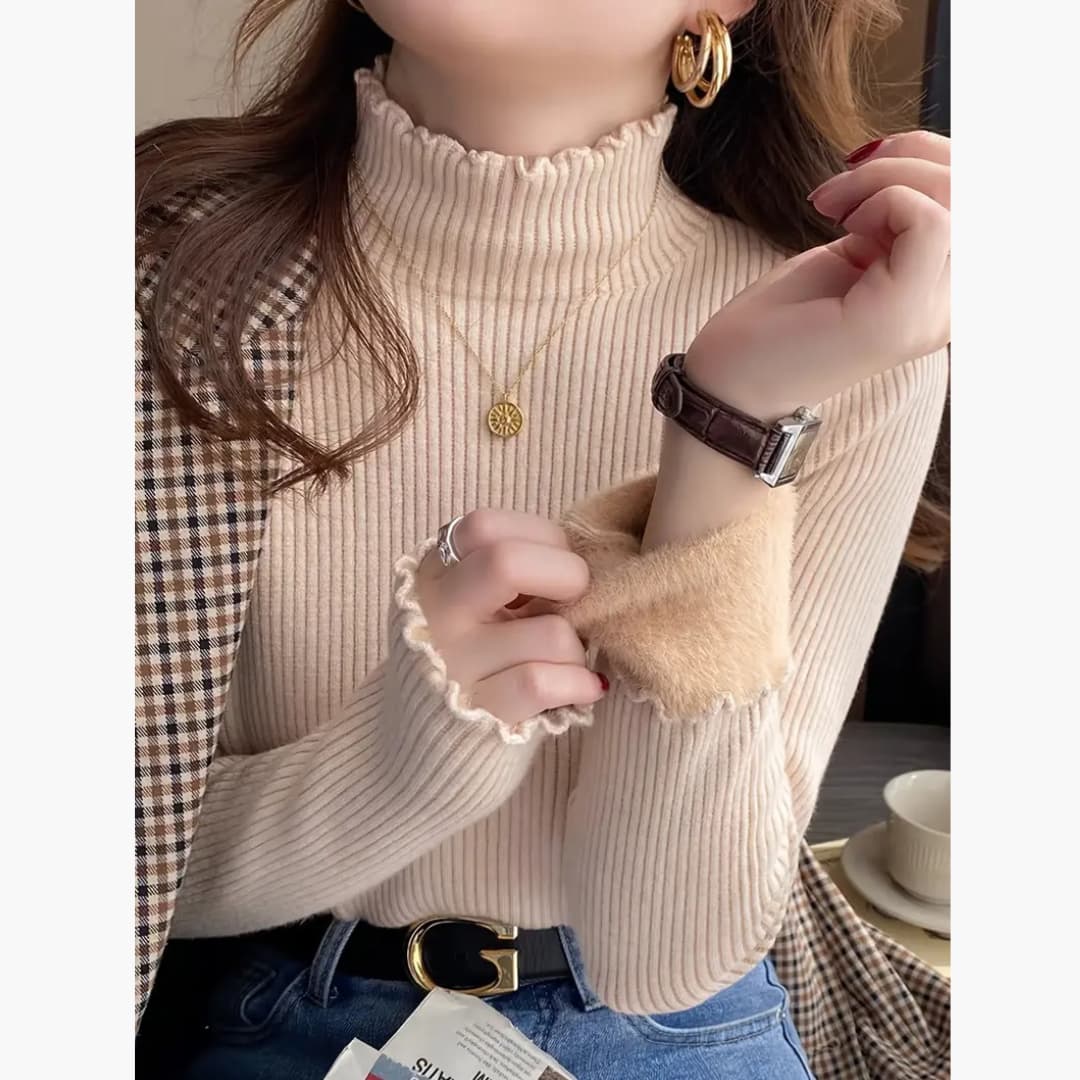 Diana - Stylish sweater with mock neck for women