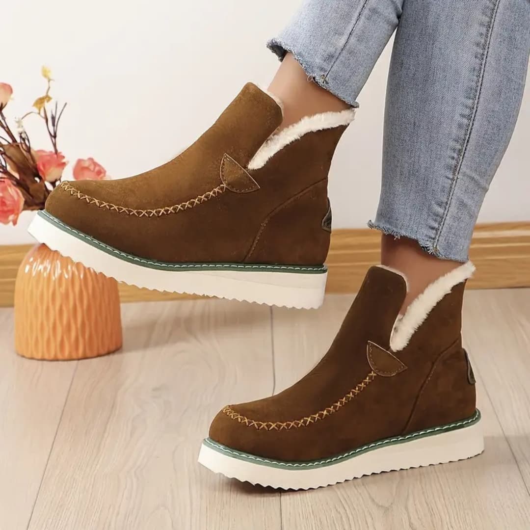 Jasmina - Warm slip-on ankle boots for women
