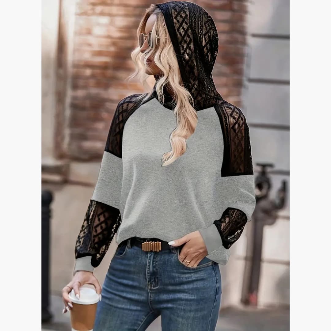 Britt - Stylish solid color hoodie for women