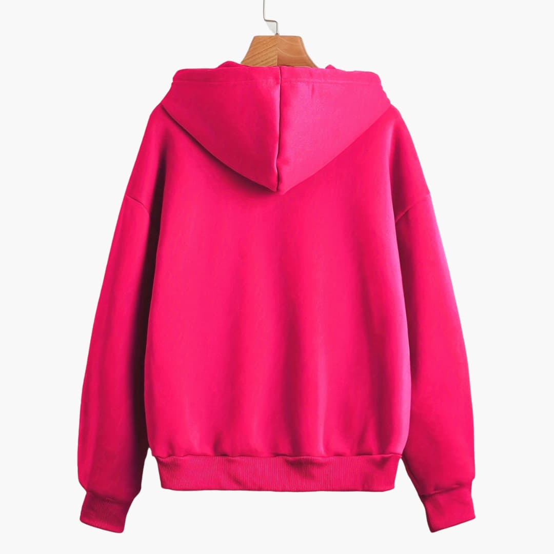 Cecile - Colored hoodie with zipper for women