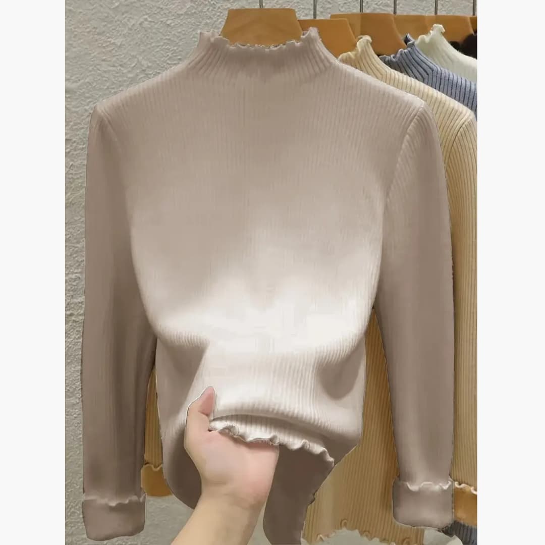 Diana - Stylish sweater with mock neck for women