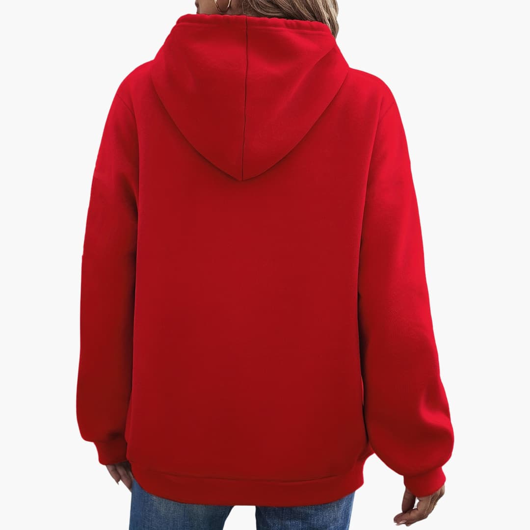Caroline - Stylish Smile Graphic Hoodie for women
