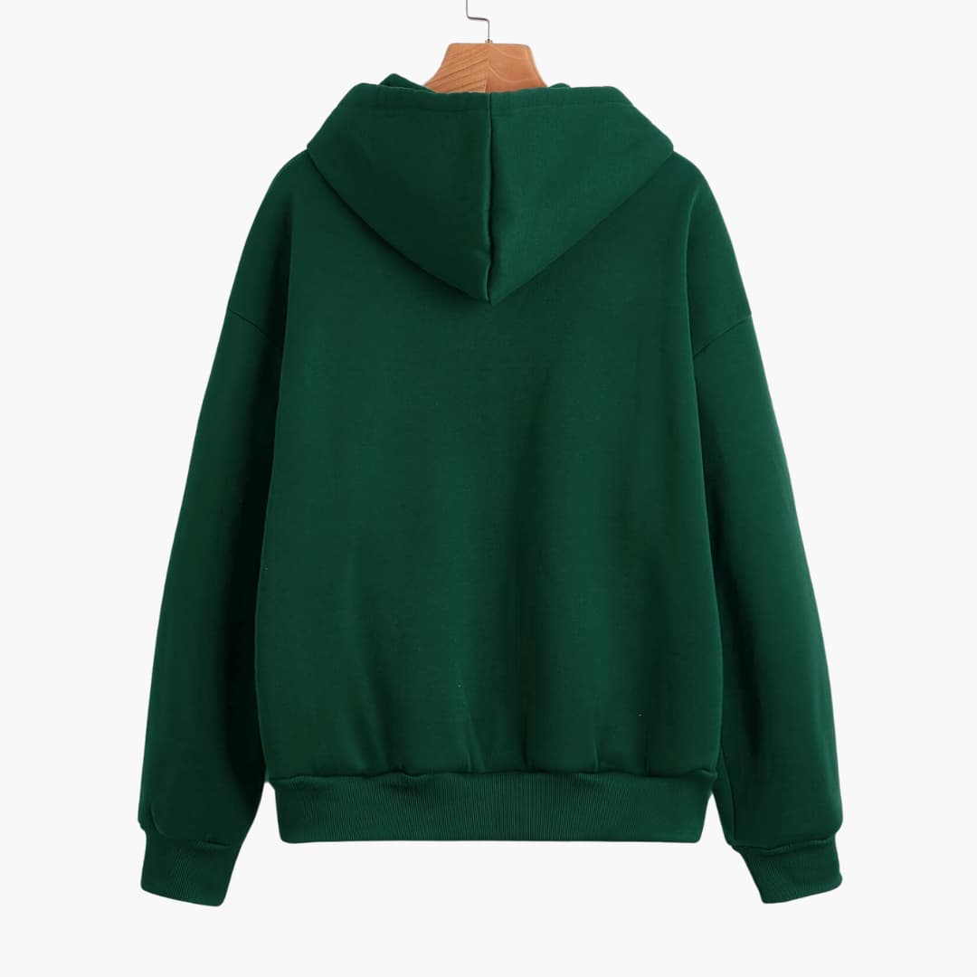 Cecile - Colored hoodie with zipper for women