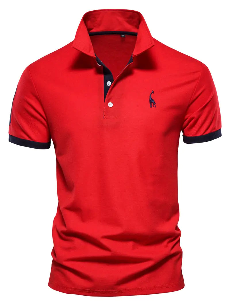 Harrison™ - Slim-fit Brodert Stripet Poloskjorte