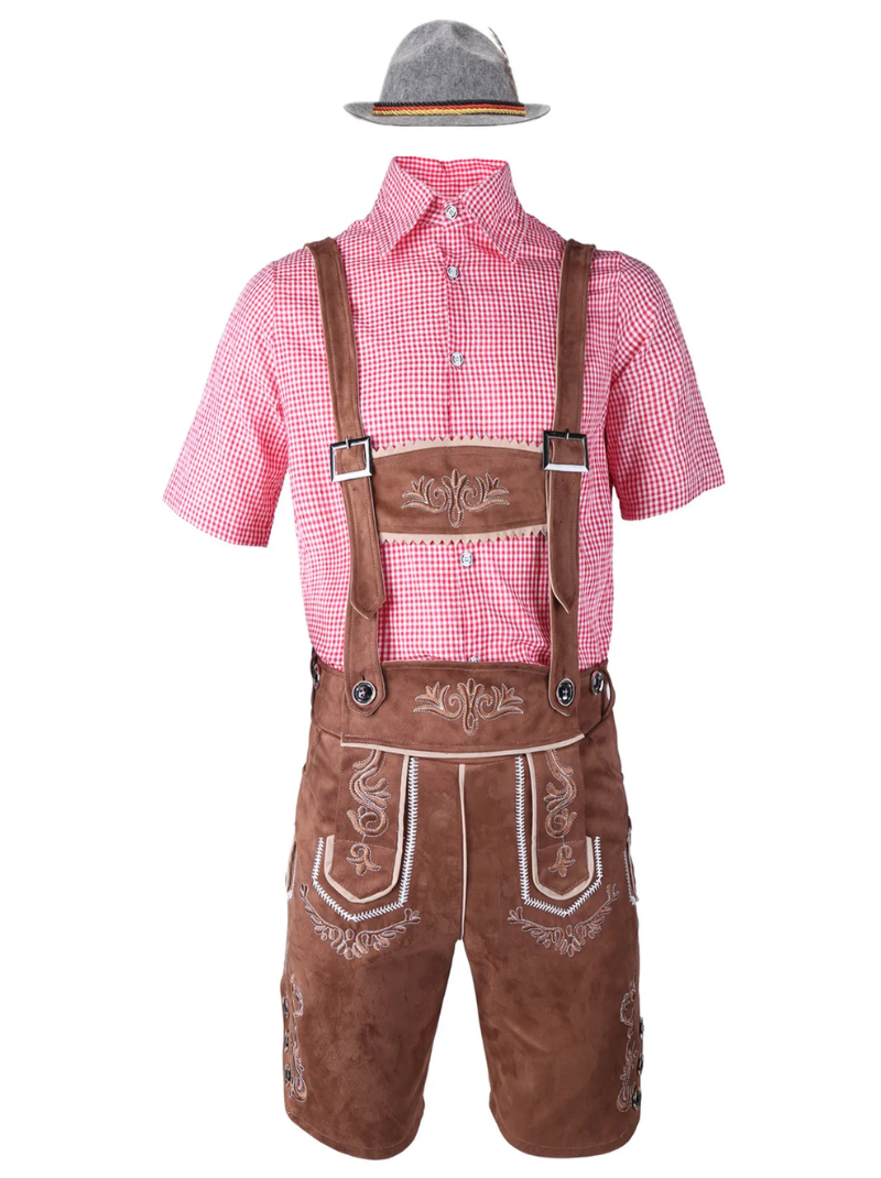 Mannlig tysk Oktoberfest lederhosen kostyme