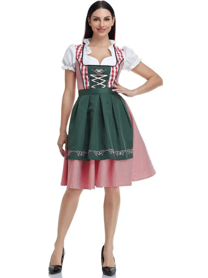 Tradisjonell Oktoberfest Dirndl kjole for damer