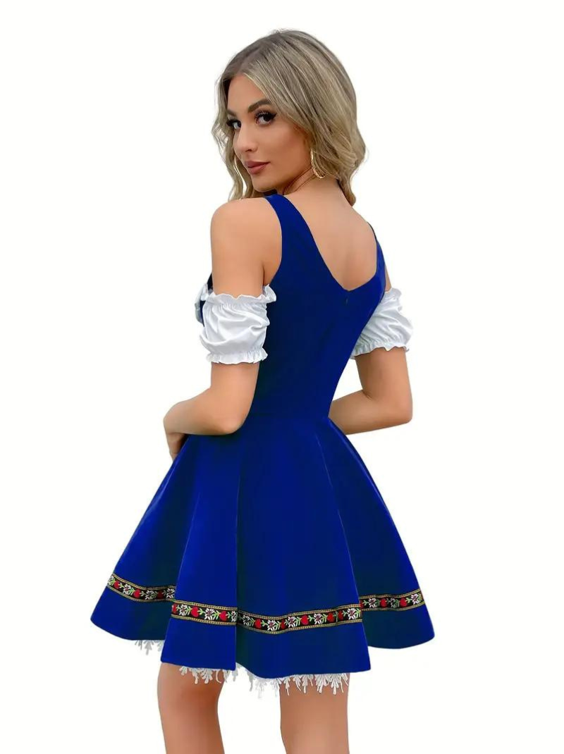 Oktoberfest Dirndl kjole med slips for damer