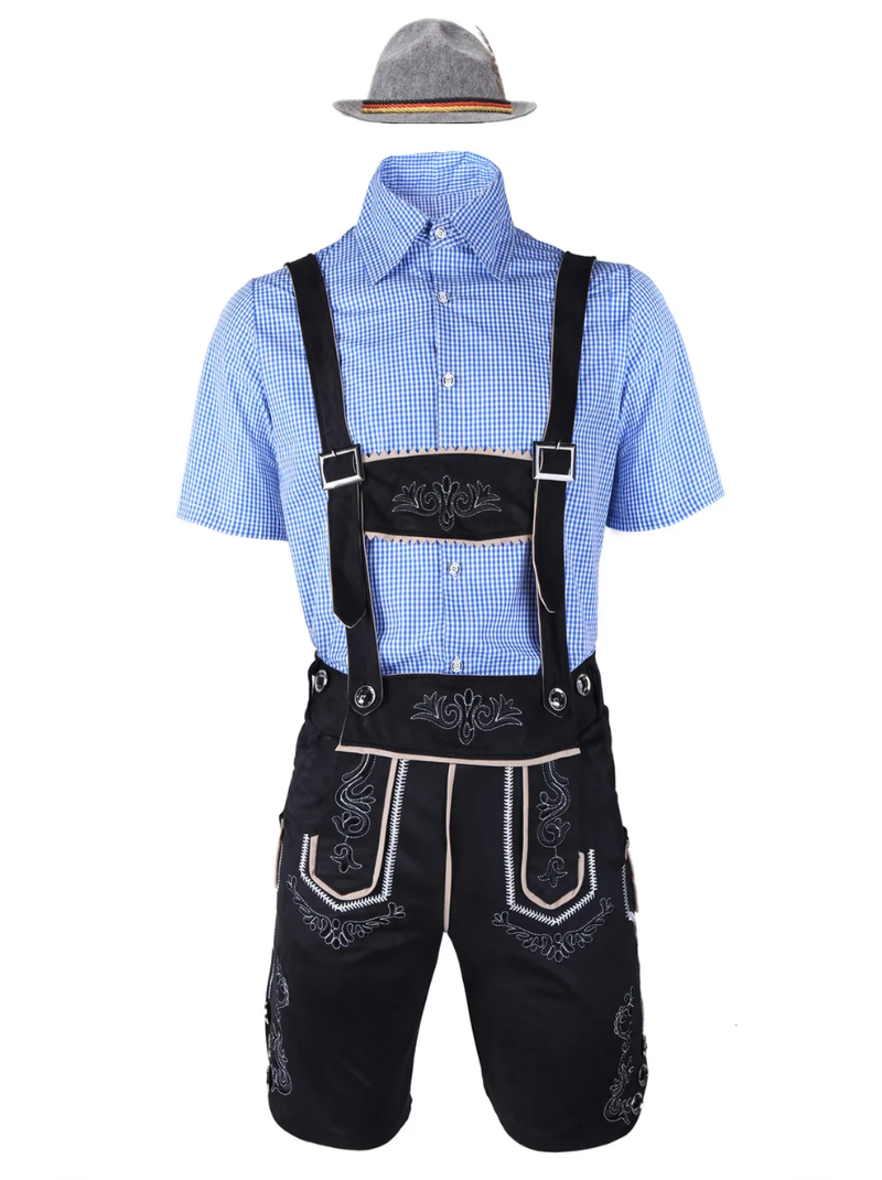 Mannlig tysk Oktoberfest lederhosen kostyme