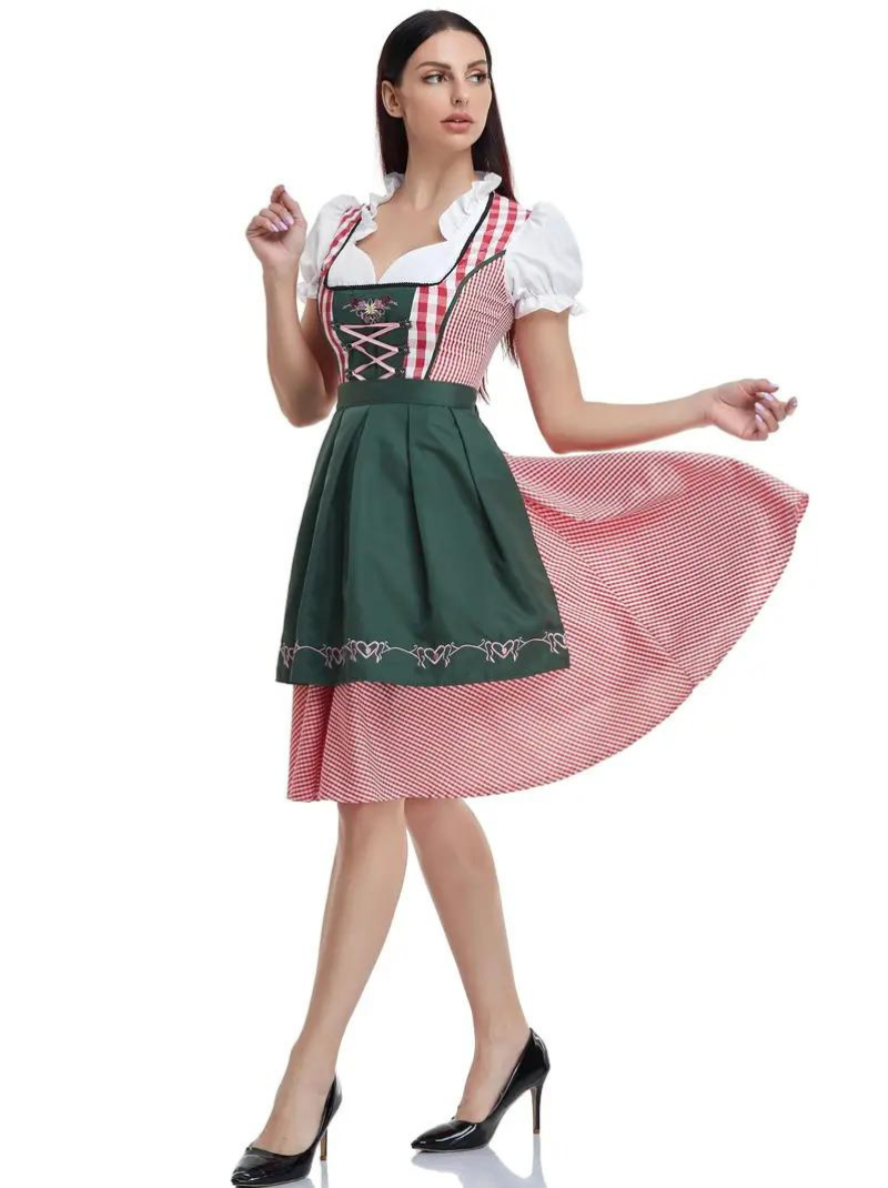 Tradisjonell Oktoberfest Dirndl kjole for damer