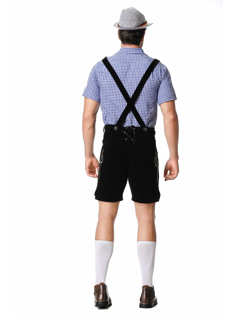 Mannlig tysk Oktoberfest lederhosen kostyme