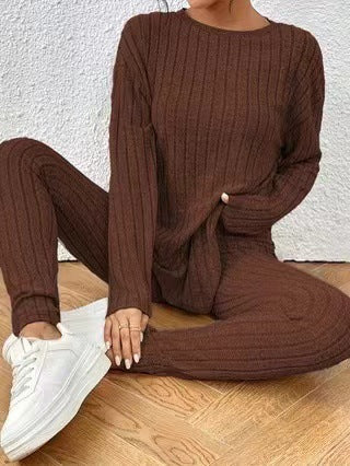 Delphine - 2-piece set in cozy ribbed knit for women