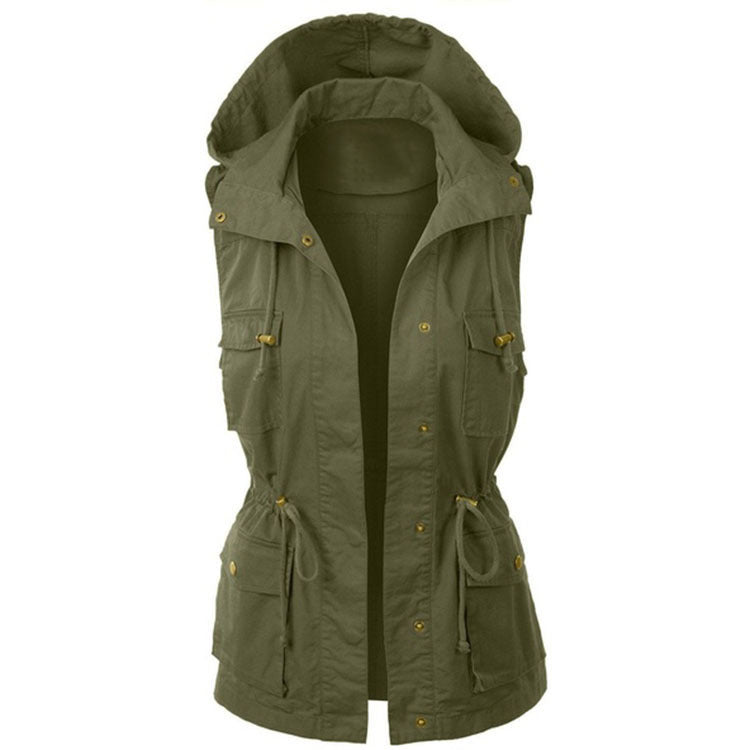 Mara - Stylish vest with drawstring at the waist for women