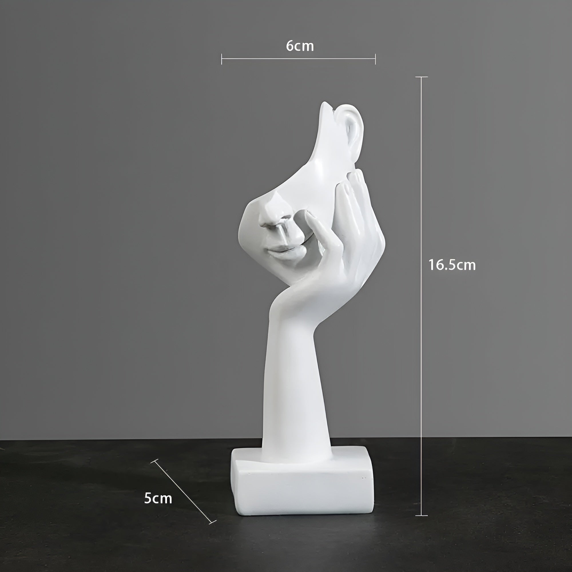 Moderne kunstskulptur: abstrakt tenkerfigur i matt finish, perfekt som gave.