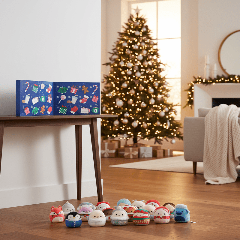 Adventskalender for barn; luke for luke avslører en sjarmerende Mikromallow, perfekt julegave