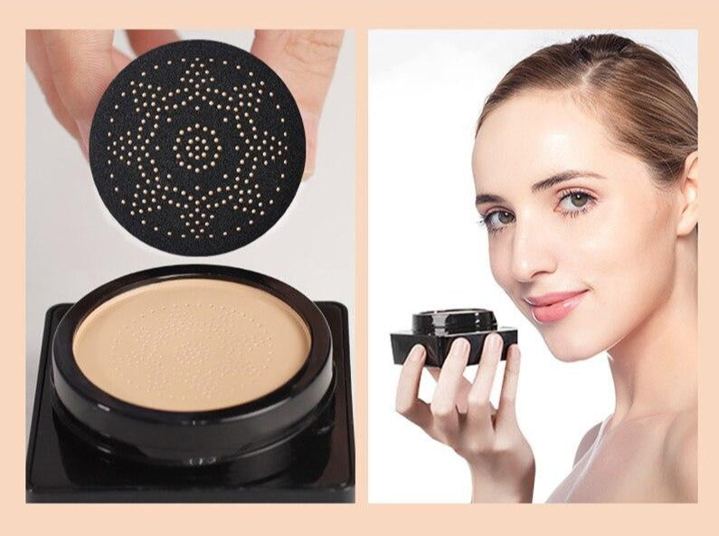 Tube av Air Cushion CC Cream foundation, kompakt og reisevennlig. Gir feilfri, naturlig hud for skjønnhet.