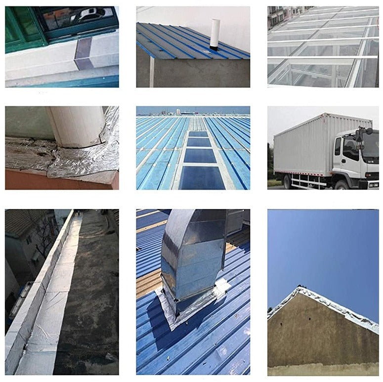 Grov overflate av vanntett aluminiumstape som fremhever dens holdbarhet og klebeegenskaper for tetting